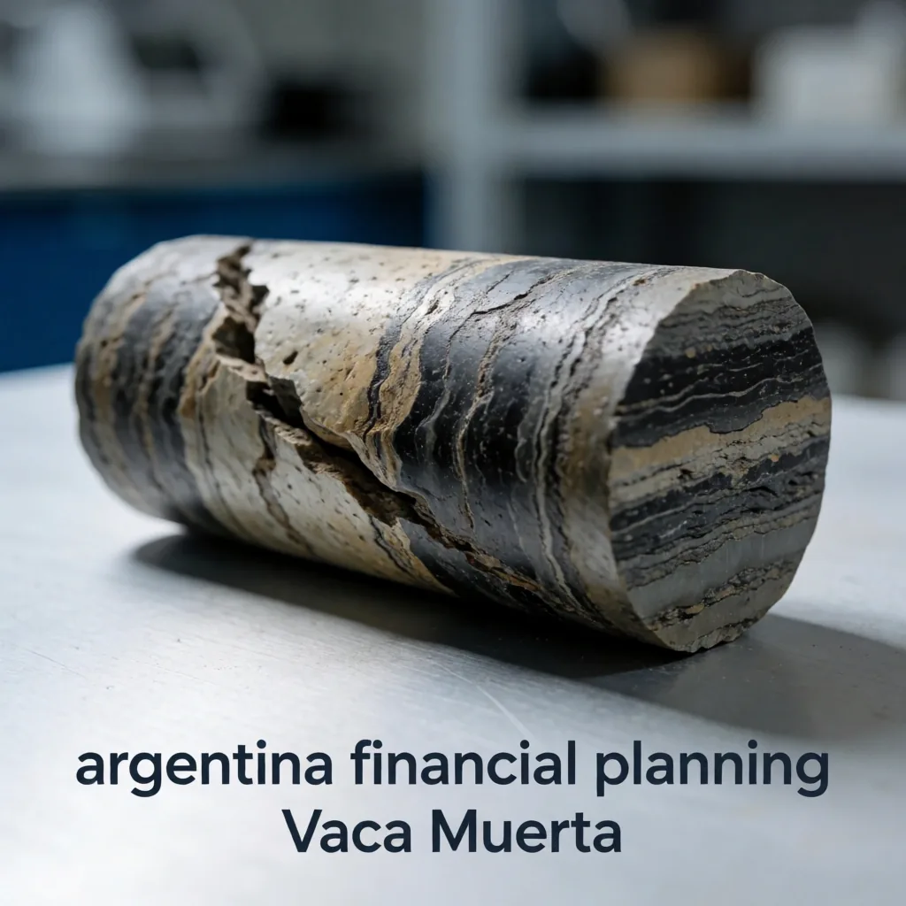 Muestra de roca de formación Vaca Muerta